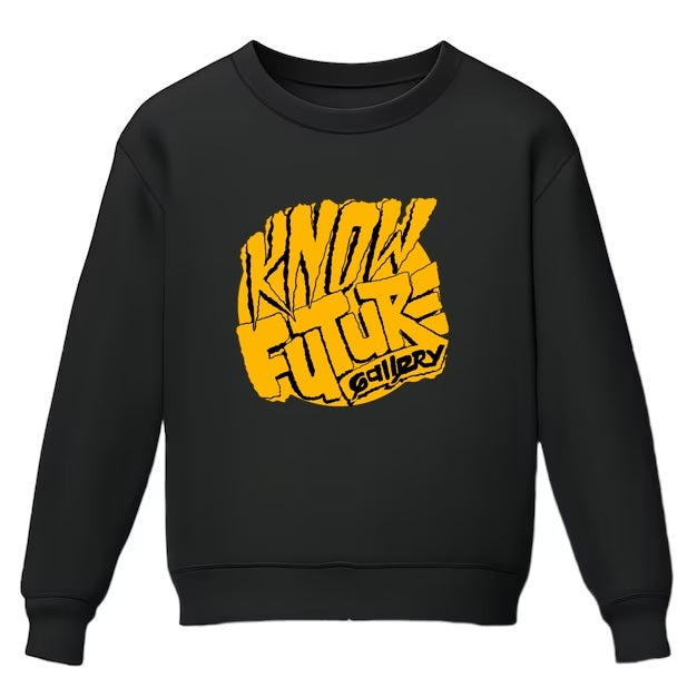 Know Future Logo Crew Neck - Yellow on Black