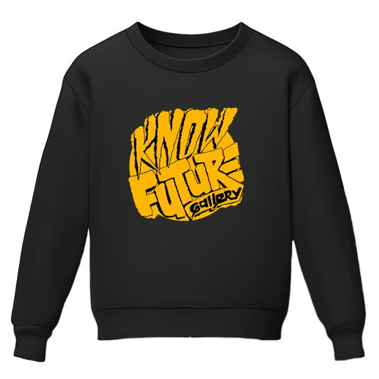 Know Future Logo Crew Neck - Yellow on Black
