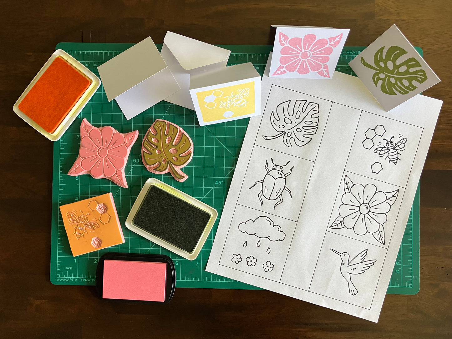 Intro to Block Printing: Mini Greeting Cards | June 28th, 2pm to 5pm